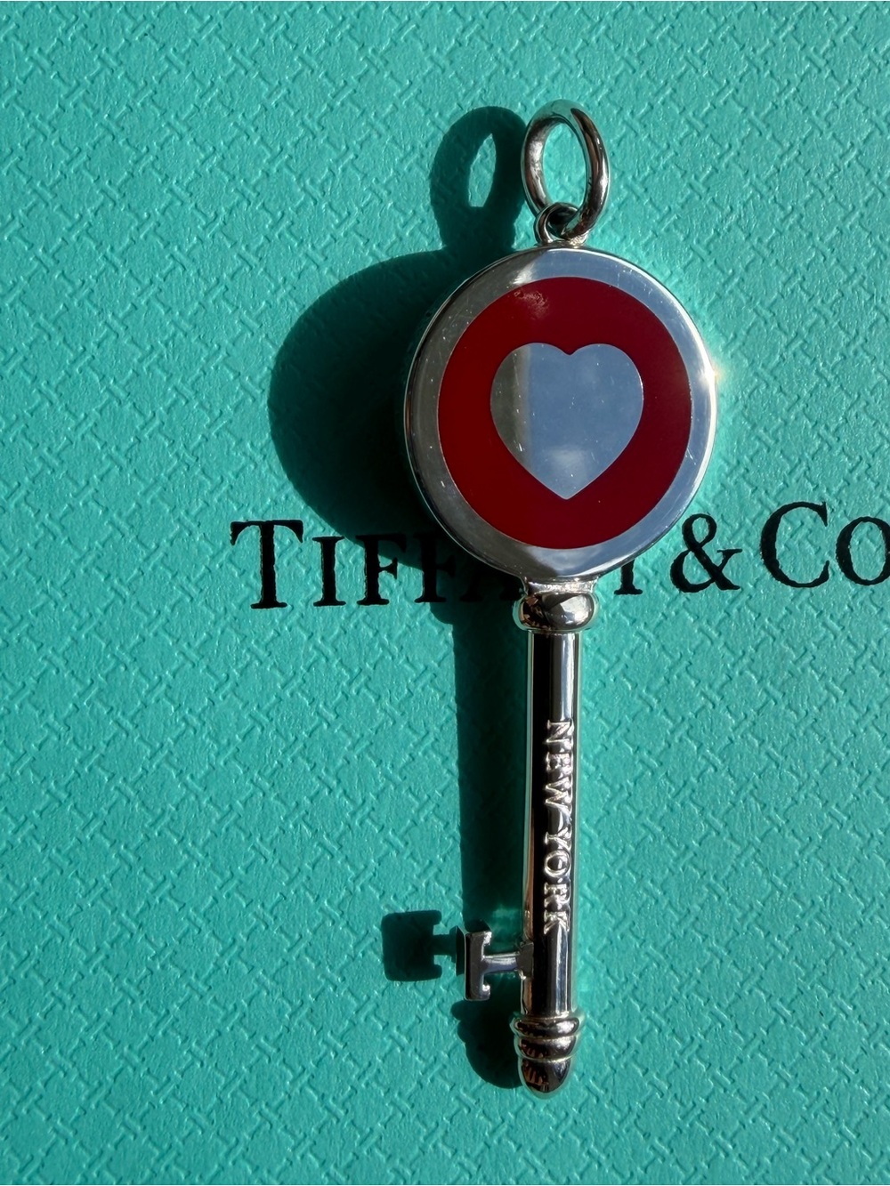 Tiffany & Co. Heart Pendant sterling silver with enamel red